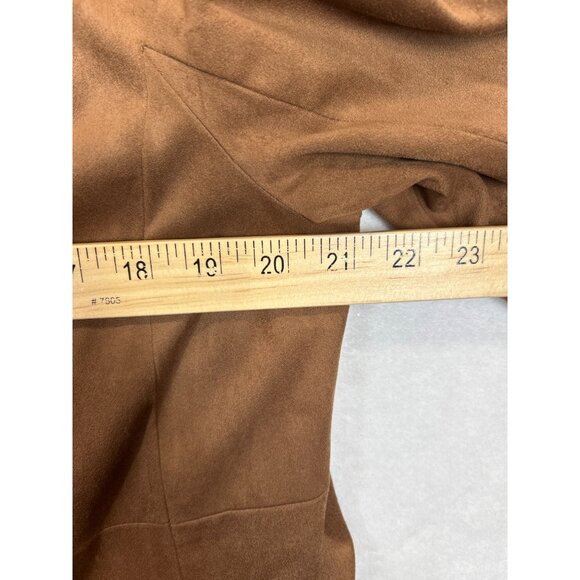 Chicos Cape Jacket Womens Size 2 Petite Brown Double-Breasted 3/4 Sleeves Lined - Picture 5 of 6